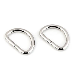 Inel metalic tip d, lățime 25 mm - Nichel (10 Bucăți)