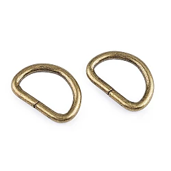 Inel metalic tip d, lățime 25 mm - Alamă antică (10 Bucăți)