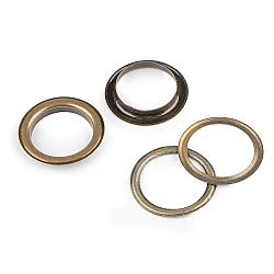 Ocheți metalici inoxidabili, ø35 mm - Alamă antică (10 Perechi)