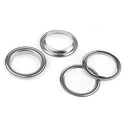 Ocheți metalici inoxidabili, ø35 mm - Nichel (10 Perechi)