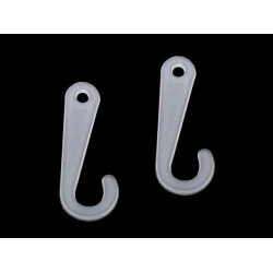 Cârlige plastic plate - Transparent (50 Bucăți)