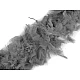 Șirag fulgi boa, pene curcan 90g, lungime 1,8m, diverse culori - Gri foarte deschis (1 Bucată)