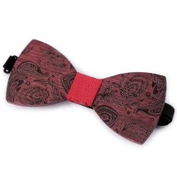 Papion din lemn - Maro coniac (1 Bucată)