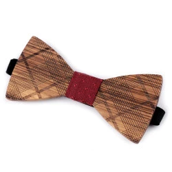 Papion din lemn - Maro natural (1 Bucată)