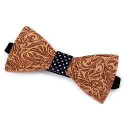 Papion din lemn - Natural mediu (1 Bucată)