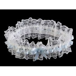 Jartieră mireasă din dantelă - Off white (1 Bucată)