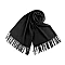 Șal pashmina / eșarfă pashmina cu franjuri - Negru (1 Bucată)