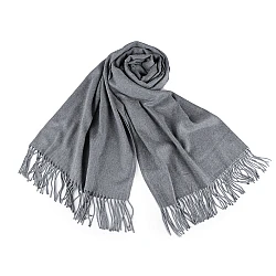 Șal pashmina / eșarfă pashmina cu franjuri - Gri neutral (1 Bucată)