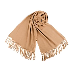 Șal pashmina / eșarfă pashmina cu franjuri - Bej camel (1 Bucată)