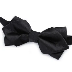 Papion satin - Negru (1 Bucată)