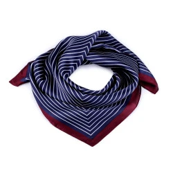 Batic satinat cu dungi,  70x70 cm - Albastru închis (1 Bucată)