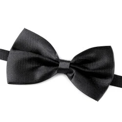Papion satinat party - Negru (1 Bucată)