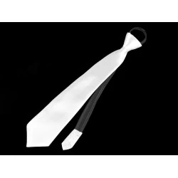 Cravată satin party - Alb (1 Bucată)