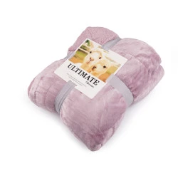 Pătură cu blană sintetică, 150x200 cm - Lila (1 Bucată)