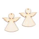 Decorațiune din lemn îngeraș - Alb (2 Bucăți)