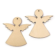 Decorațiune din lemn îngeraș - Alb (20 Bucăți)
