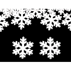 Fulgi de nea din lemn - Alb (10 Bucăți)