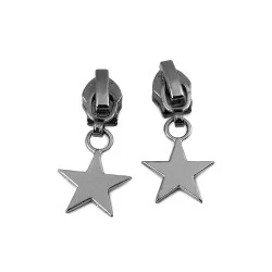 Cursor fermoar spiralat no 5, diverse modele - Nichel negru (3 Bucăți)