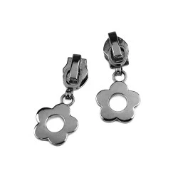 Cursor fermoar spiralat no 5, diverse modele - Nichel negru (3 Bucăți)