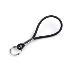 Agățătoare elastică cu inel - Negru (100 Bucăți)