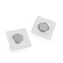 Închizatori / capse magnetice ascunse, ø15 mm - Transparent (1 Pereche)