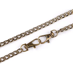 Lanț pentru poșete cu carabină, 120 cm - Alamă antică (1 Bucată)
