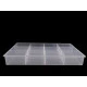 Cutie din plastic compartimentată, 23x34,5x4,5 cm - Transparent (1 Bucată)
