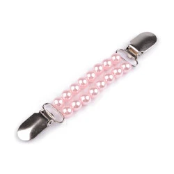 Clips cu perle cardigan / închizătoare cardigan - Roz vintage (1 Bucată)