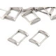 Cataramă decorativă dreptunghiulară, lățime 20 mm - Nichel (4 Bucăți)