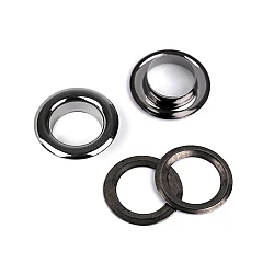 Ocheți metalici inoxidabili, ø10 mm - Nichel negru (10 Perechi)