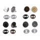 Închizatori / capse magnetice, ø18 mm - Nichel negru (5 Seturi)
