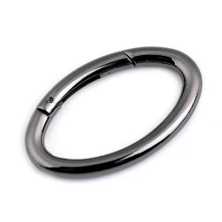 Inel carabină oval - Nichel negru (1 Bucată)