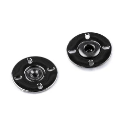 Capse de cusut metalice, ø21 mm - Nichel negru (10 Perechi)