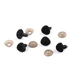 Nas pentru jucării cu dispozitiv de siguranță, 14x15 mm - Negru (5 Seturi)