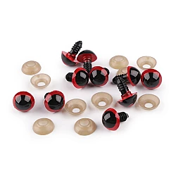 Ochi pentru jucării cu dispozitiv de siguranță, ø14 mm - Roșu (10 Seturi)