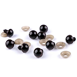 Ochi pentru jucării cu dispozitiv de siguranță, ø14 mm - Maro (10 Seturi)