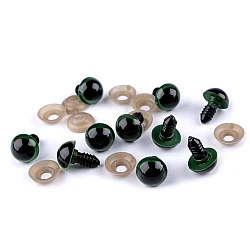 Ochi pentru jucării cu dispozitiv de siguranță, ø14 mm - Verde (10 Seturi)