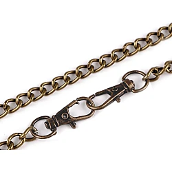 Lanț cu carabină pentru poșete, 120 cm - Alamă antică (1 Bucată)