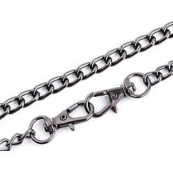 Lanț cu carabină pentru poșete, 120 cm - Nichel negru (1 Bucată)