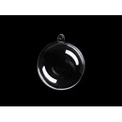 Glob plastic transparent format din două parți, ø5 cm - Transparent (5 Bucăți)
