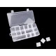 Cutie din plastic compartimentată, 12,5x23x4 cm - Transparent (1 Bucată)