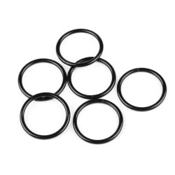 Inele metalice, ø35 mm - Lac negru (10 Bucăți)