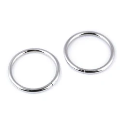 Inele metalice, ø35 mm - Nichel (10 Bucăți)