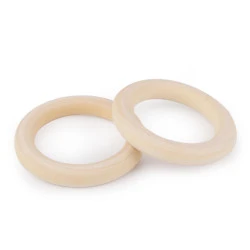 Inele din lemn, ø60 mm - Natural deschis (20 Bucăți)