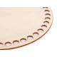 Fund din lemn pentru coșuri tricotate, ø20 cm - Natural deschis (10 Bucăți)