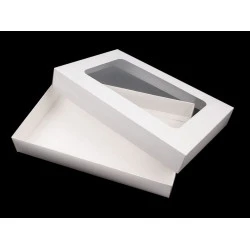 Cutie cu fereastră - Alb (4 Bucăți)