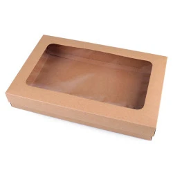 Cutie cu fereastră - Maro natural (4 Bucăți)