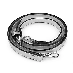 Toartă geantă cu carabină latime 1,5 cm - Argintiu (1 Bucată)