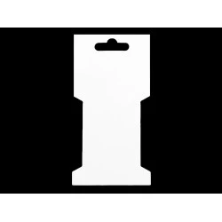 Card expunere panglici / șnururi, 6,6x13,2 cm - Alb (250 Bucăți)