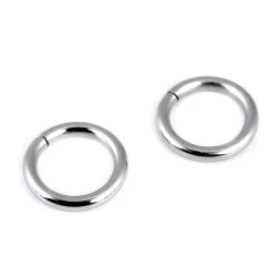 Inel metalic, ø15 mm - Nichel (10 Bucăți)
